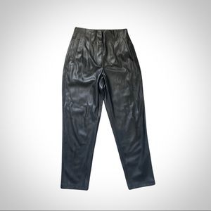 ZARA faux leather tapered pant